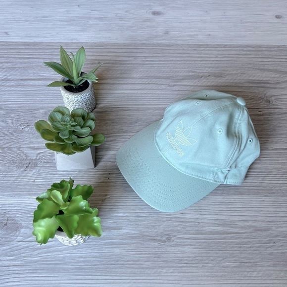ADIDAS cotton adjustable mint green hat OS - Picture 3 of 8